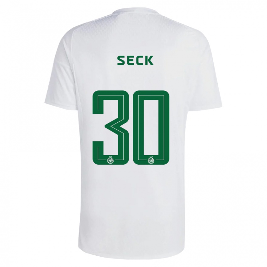 Heren Abdoulaye Seck #30 Groen Blauw Uitshirt Uittenue 2023/24 T-Shirt België