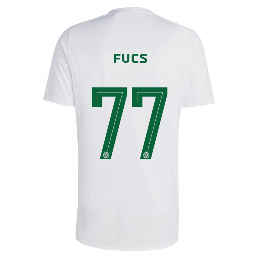 Heren Roee Fucs #77 Groen Blauw Uitshirt Uittenue 2023/24 T-Shirt België