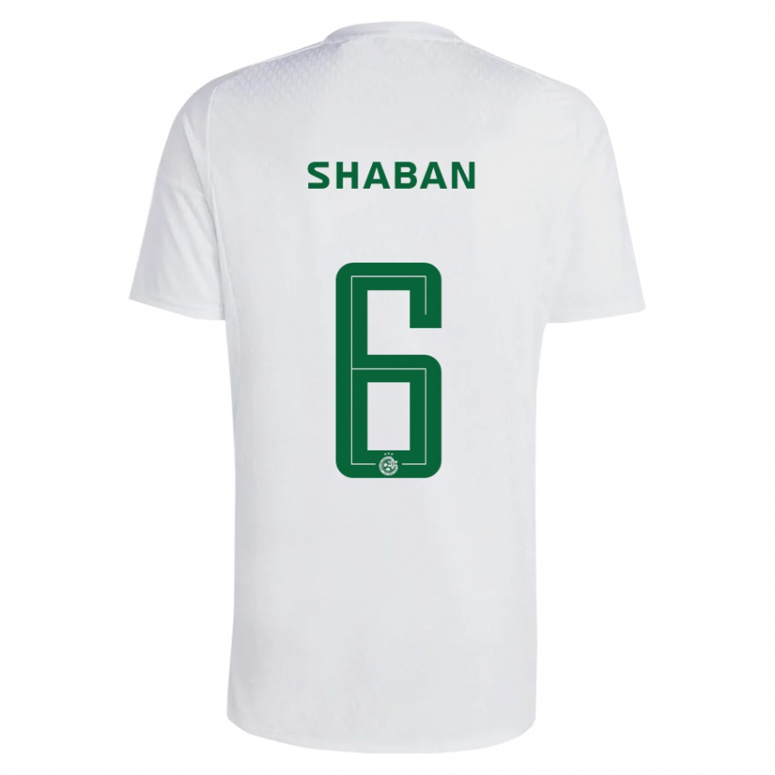 Heren Loay Shaban #6 Groen Blauw Uitshirt Uittenue 2023/24 T-Shirt België