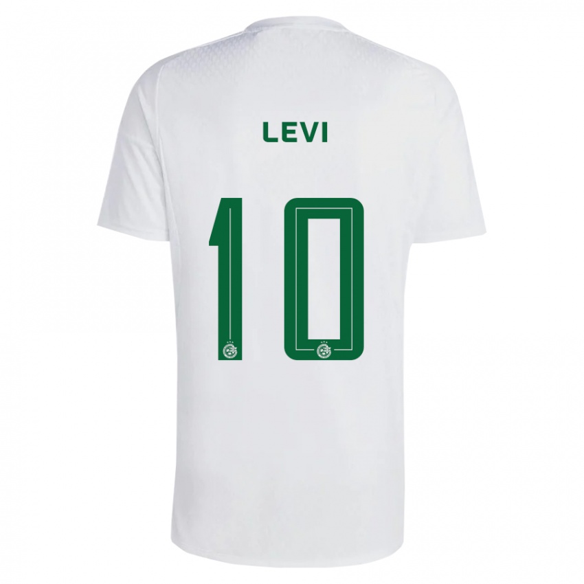 Heren Yarin Levi #10 Groen Blauw Uitshirt Uittenue 2023/24 T-Shirt België