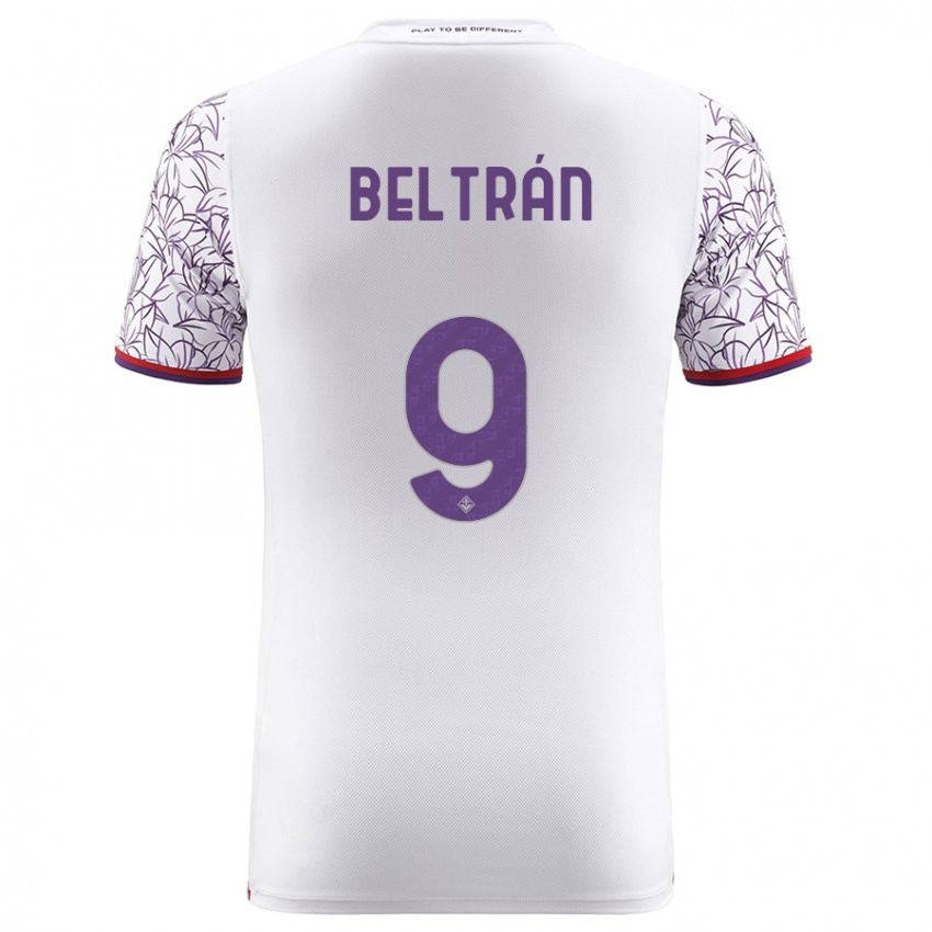 Heren Lucas Beltrán #9 Wit Uitshirt Uittenue 2023/24 T-Shirt België