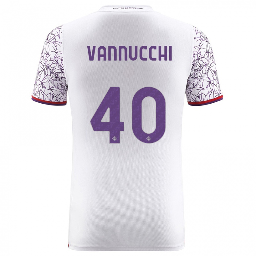 Heren Tommaso Vannucchi #40 Wit Uitshirt Uittenue 2023/24 T-Shirt België