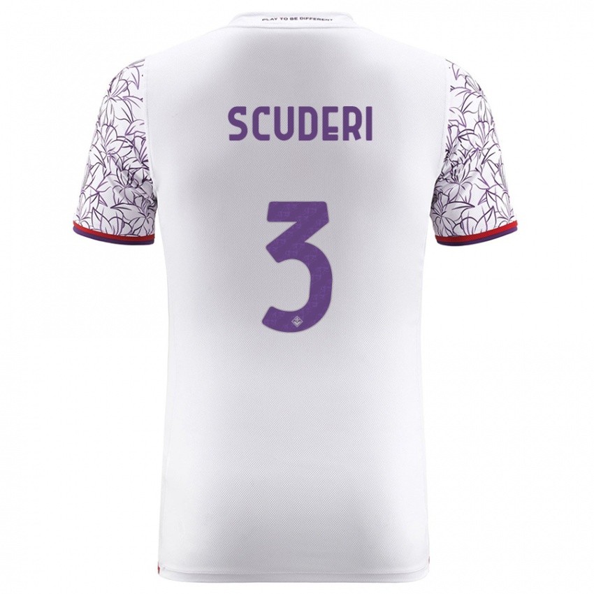 Heren Giulio Scuderi #3 Wit Uitshirt Uittenue 2023/24 T-Shirt België