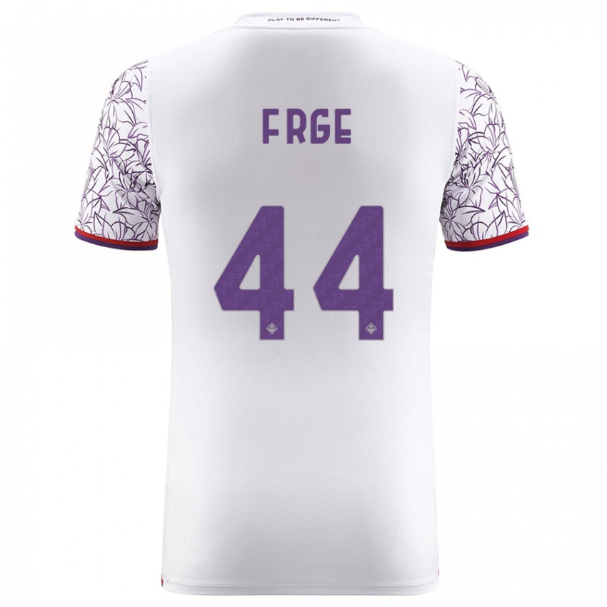 Heren Emma Færge #44 Wit Uitshirt Uittenue 2023/24 T-Shirt België