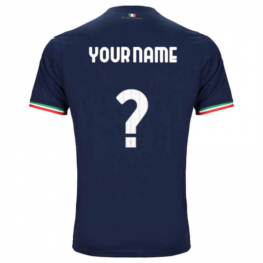 Heren Uw Naam #0 Marine Uitshirt Uittenue 2023/24 T-Shirt België