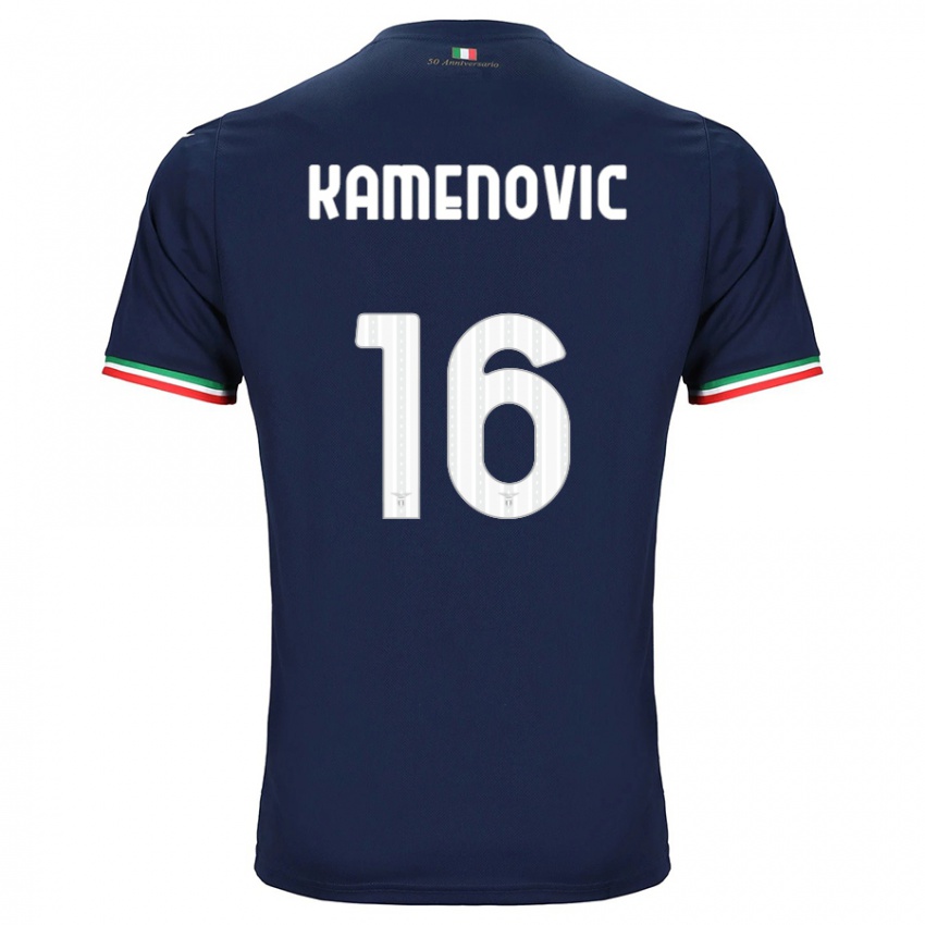 Heren Dimitrije Kamenovic #16 Marine Uitshirt Uittenue 2023/24 T-Shirt België