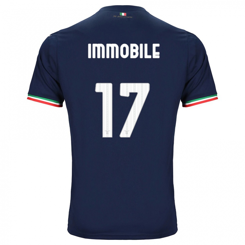 Heren Ciro Immobile #17 Marine Uitshirt Uittenue 2023/24 T-Shirt België