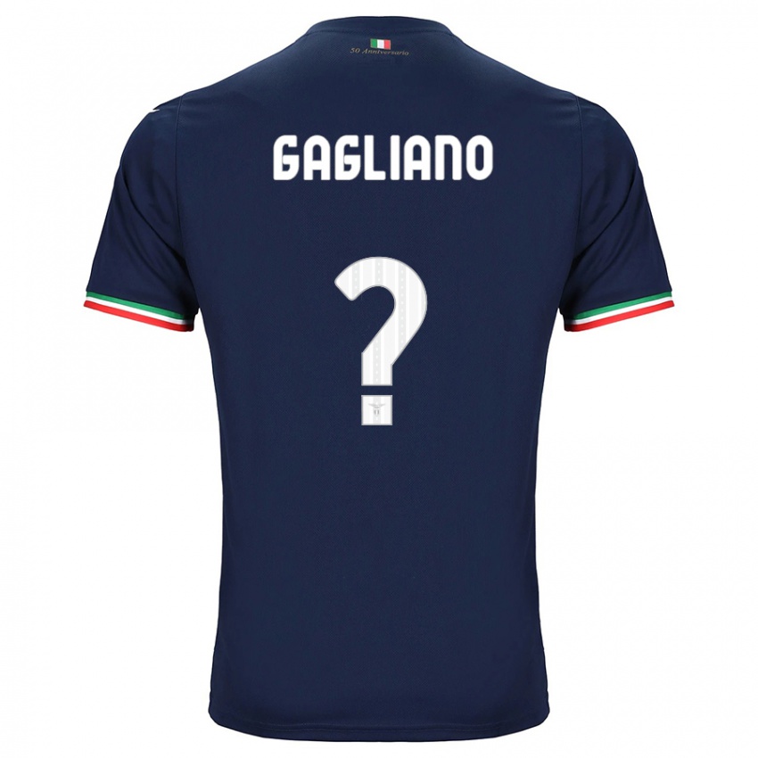 Heren Mattia Gagliano #0 Marine Uitshirt Uittenue 2023/24 T-Shirt België