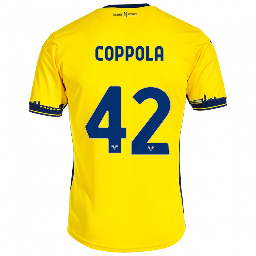 Heren Diego Coppola #42 Geel Uitshirt Uittenue 2023/24 T-Shirt België