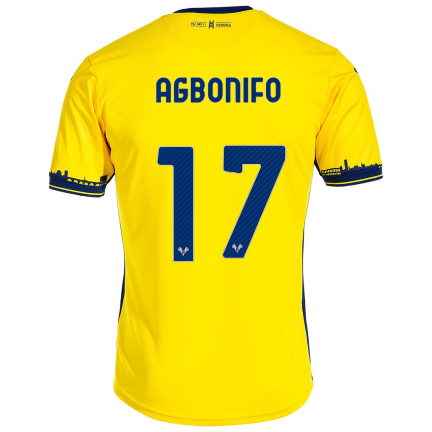 Heren Richi Agbonifo #17 Geel Uitshirt Uittenue 2023/24 T-Shirt België