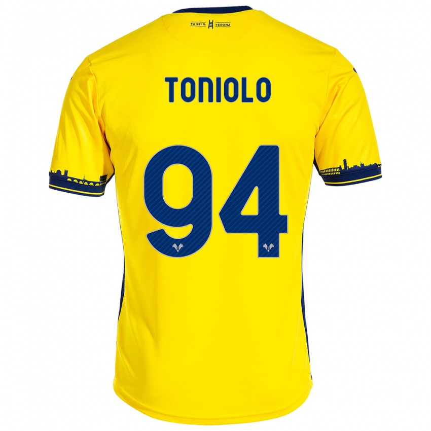 Heren Giacomo Toniolo #94 Geel Uitshirt Uittenue 2023/24 T-Shirt België