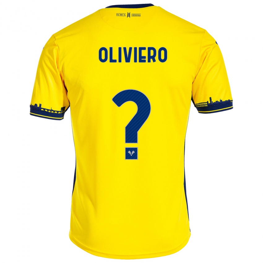 Heren Davide Oliviero #0 Geel Uitshirt Uittenue 2023/24 T-Shirt België