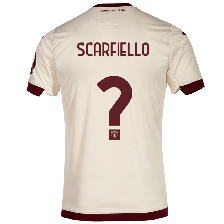 Heren Luca Scarfiello #0 Champagne Uitshirt Uittenue 2023/24 T-Shirt België