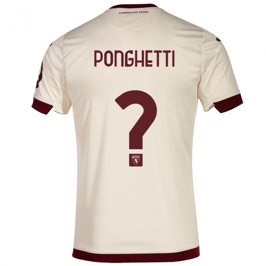 Heren Matteo Ponghetti #0 Champagne Uitshirt Uittenue 2023/24 T-Shirt België