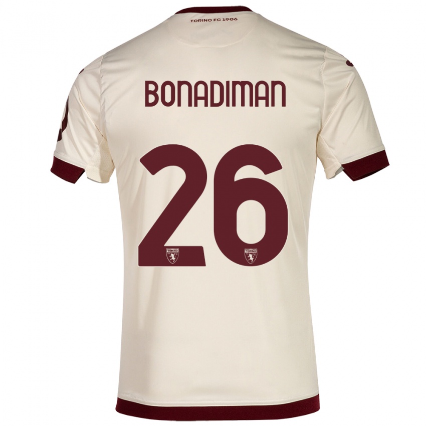 Heren Matteo Bonadiman #26 Champagne Uitshirt Uittenue 2023/24 T-Shirt België