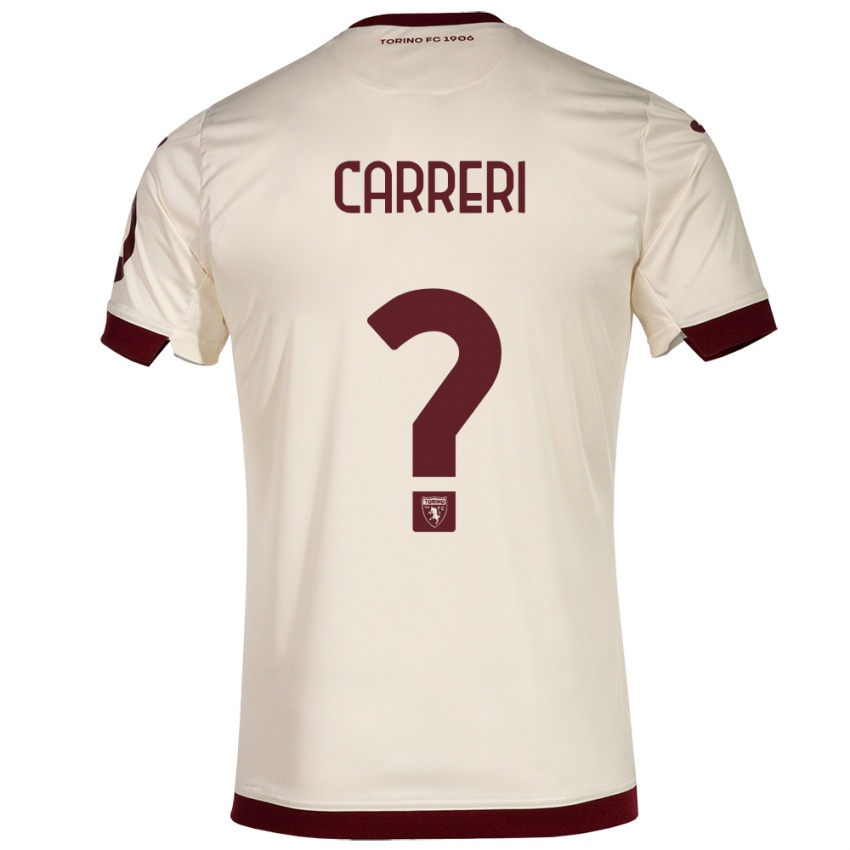 Heren Carlo Carreri #0 Champagne Uitshirt Uittenue 2023/24 T-Shirt België