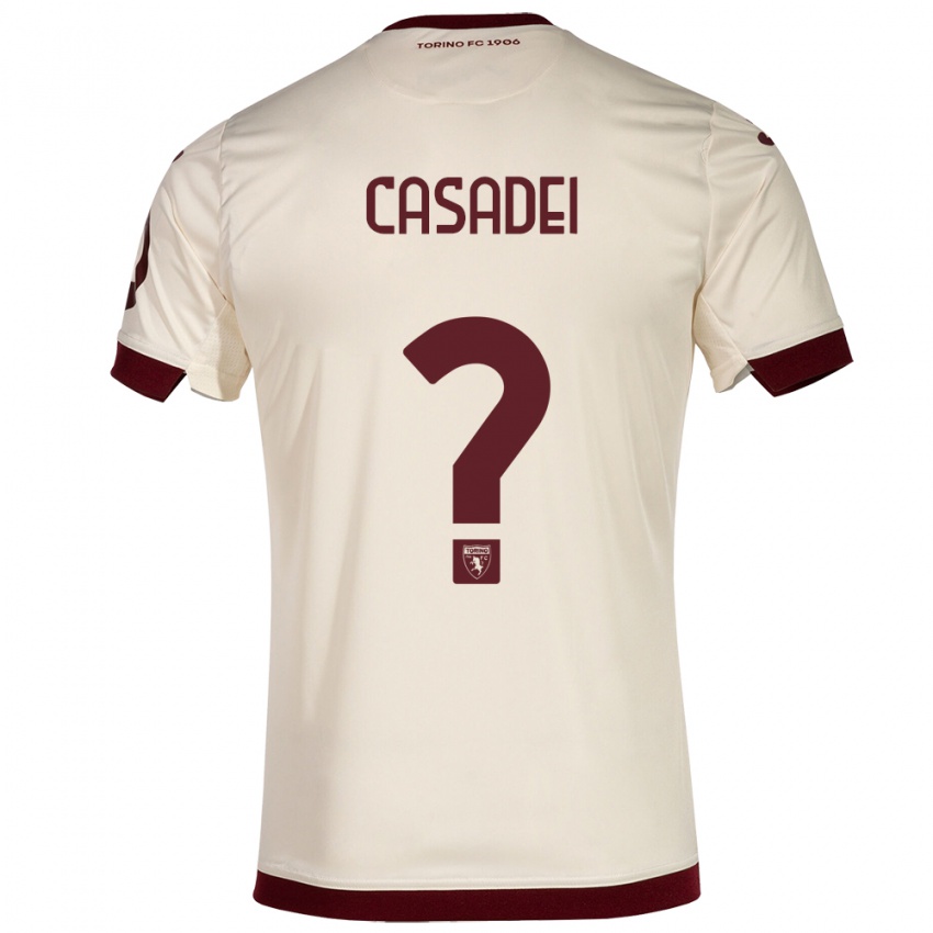 Heren Edoardo Casadei #0 Champagne Uitshirt Uittenue 2023/24 T-Shirt België