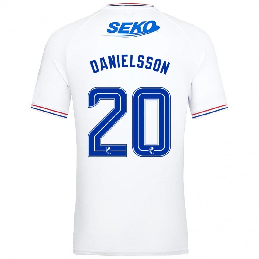 Herren Jenny Julia Danielsson #20 Weiß Auswärtstrikot Trikot 2023/24 T-Shirt Belgien