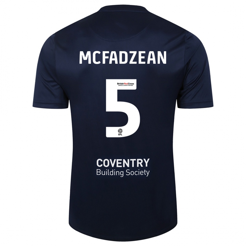 Heren Kyle Mcfadzean #5 Rode Marine Uitshirt Uittenue 2023/24 T-Shirt België