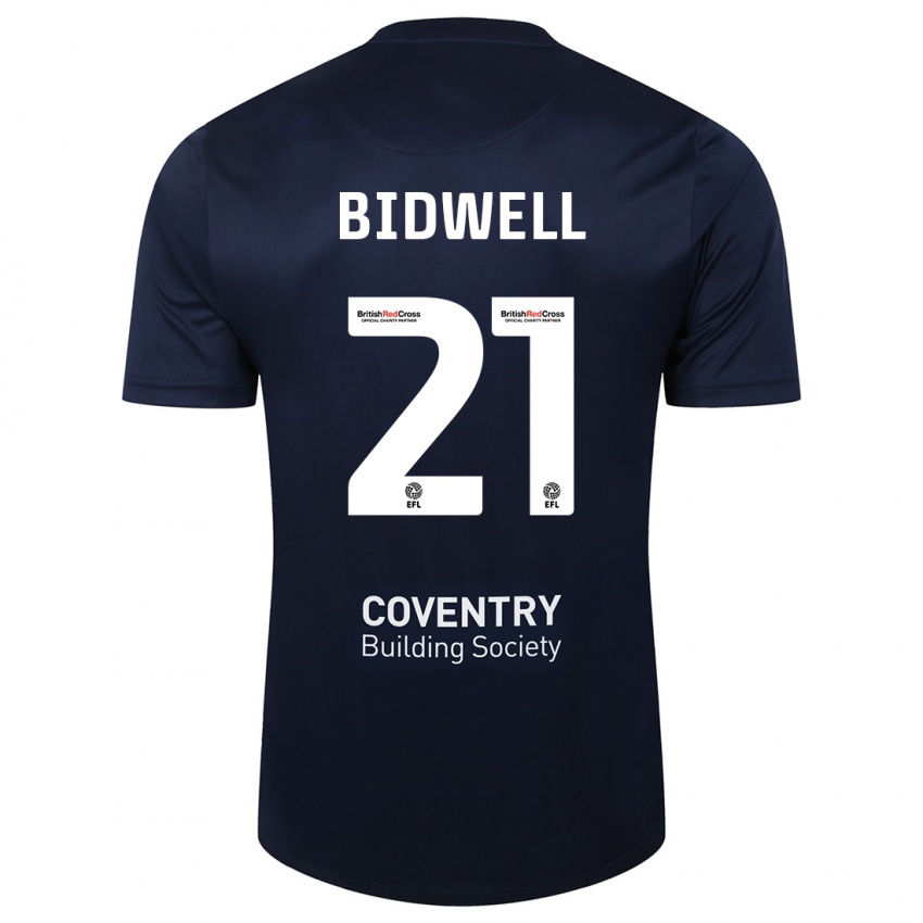 Heren Jake Bidwell #21 Rode Marine Uitshirt Uittenue 2023/24 T-Shirt België