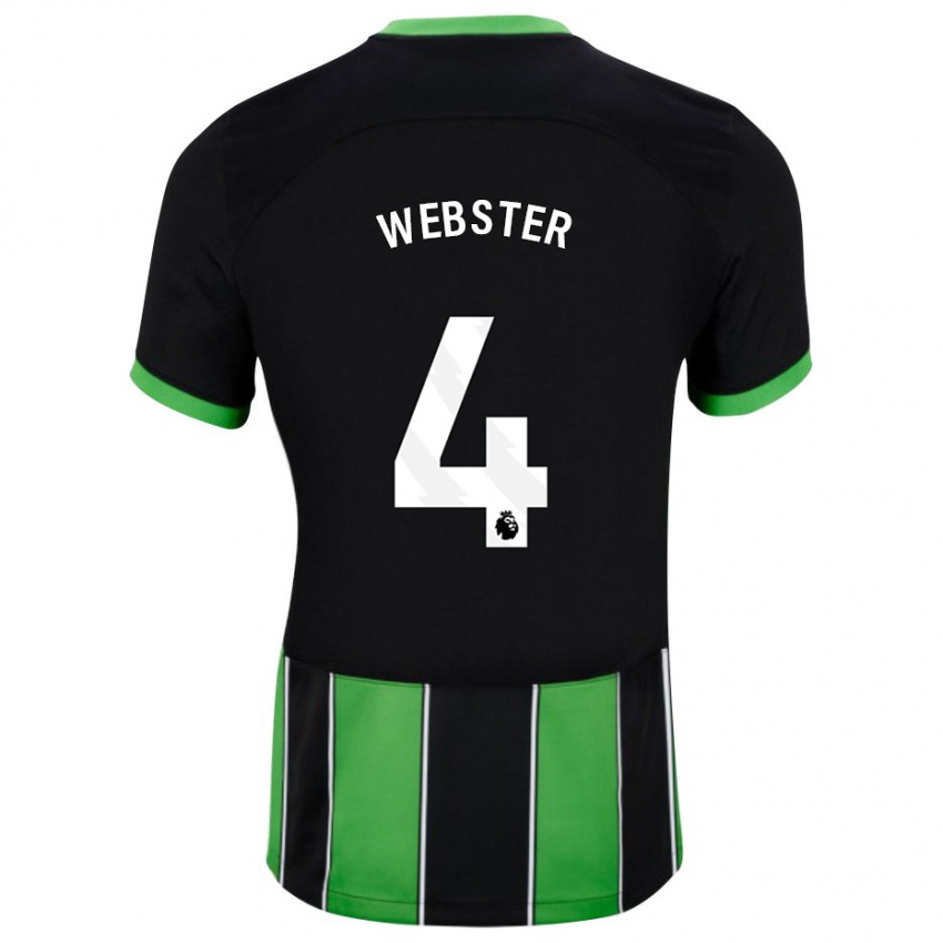 Heren Adam Webster #4 Zwart Groen Uitshirt Uittenue 2023/24 T-Shirt België