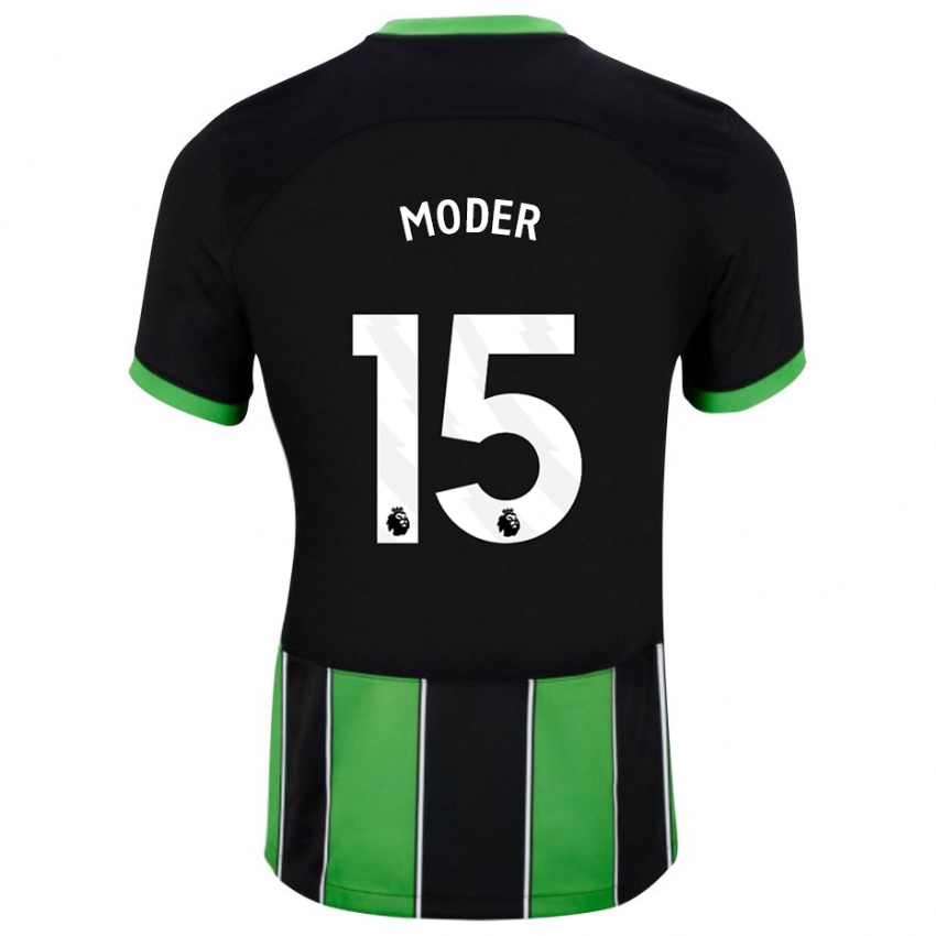 Herren Jakub Moder #15 Schwarz Grün Auswärtstrikot Trikot 2023/24 T-Shirt Belgien