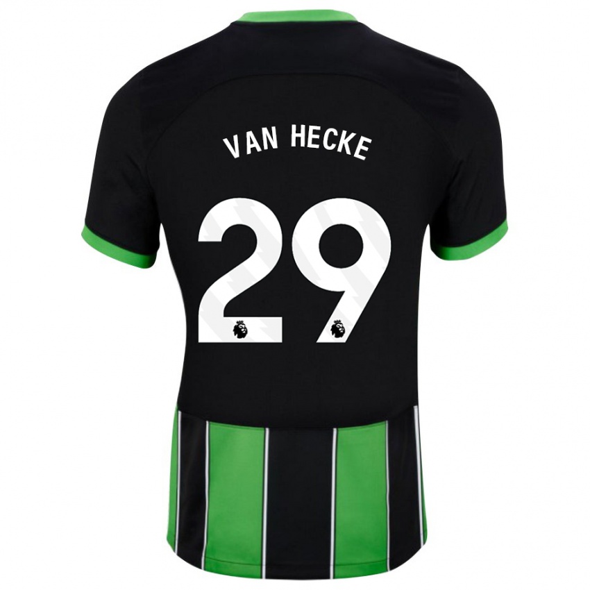 Herren Jan Paul Van Hecke #29 Schwarz Grün Auswärtstrikot Trikot 2023/24 T-Shirt Belgien