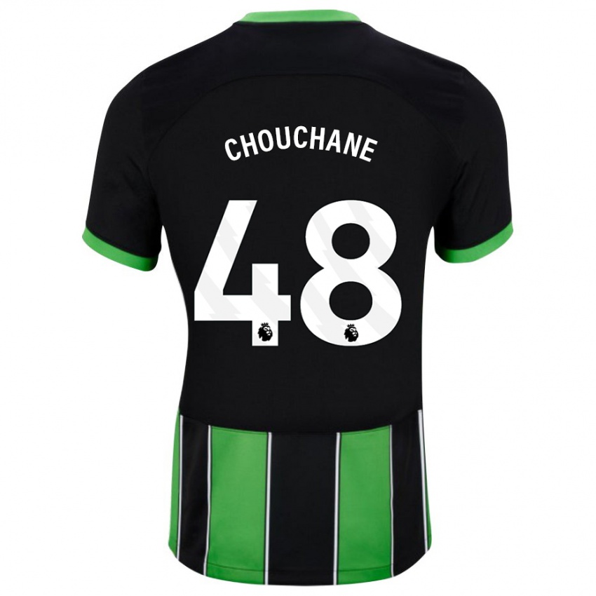 Herren Samy Chouchane #48 Schwarz Grün Auswärtstrikot Trikot 2023/24 T-Shirt Belgien