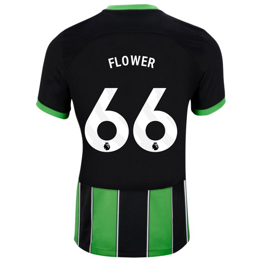 Heren Louis Flower #66 Zwart Groen Uitshirt Uittenue 2023/24 T-Shirt België