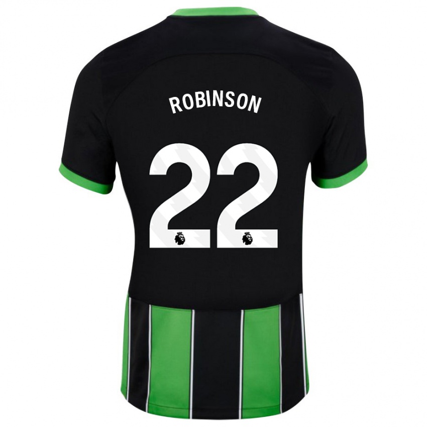 Herren Katie Robinson #22 Schwarz Grün Auswärtstrikot Trikot 2023/24 T-Shirt Belgien