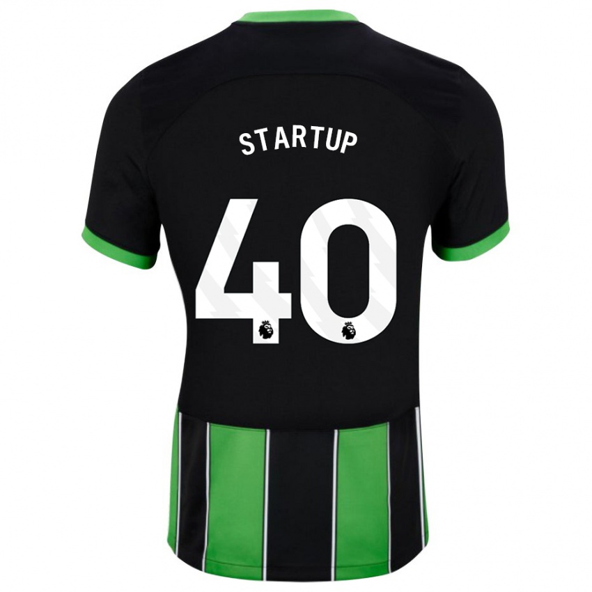 Herren Katie Startup #40 Schwarz Grün Auswärtstrikot Trikot 2023/24 T-Shirt Belgien