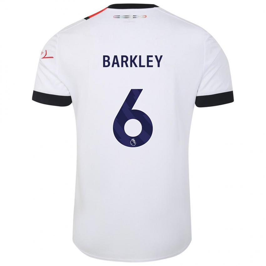 Homme Maillot Ross Barkley #6 Blanc Tenues Extérieur 2023/24 T-Shirt Belgique