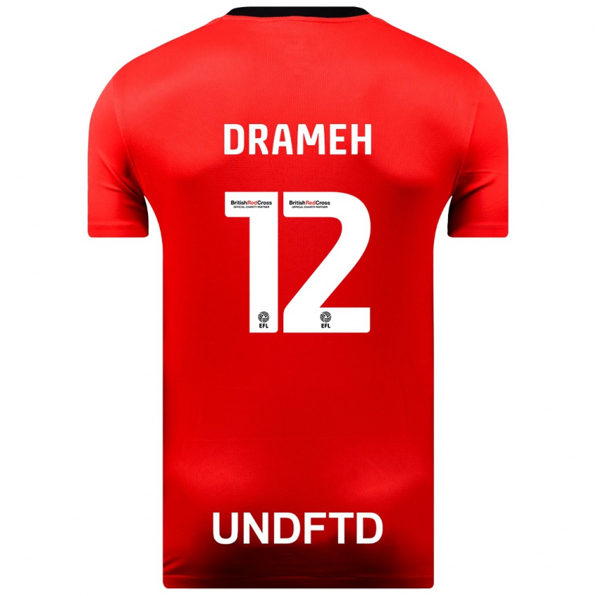 Heren Cody Drameh #12 Rood Uitshirt Uittenue 2023/24 T-Shirt België