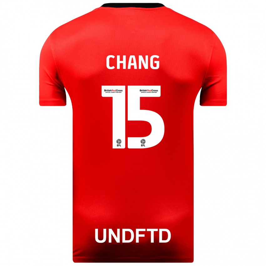 Heren Alfie Chang #15 Rood Uitshirt Uittenue 2023/24 T-Shirt België