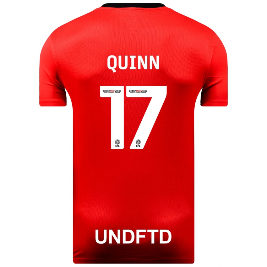 Heren Lucy Quinn #17 Rood Uitshirt Uittenue 2023/24 T-Shirt België