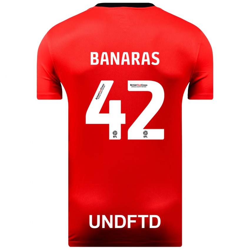 Heren Layla Banaras #42 Rood Uitshirt Uittenue 2023/24 T-Shirt België