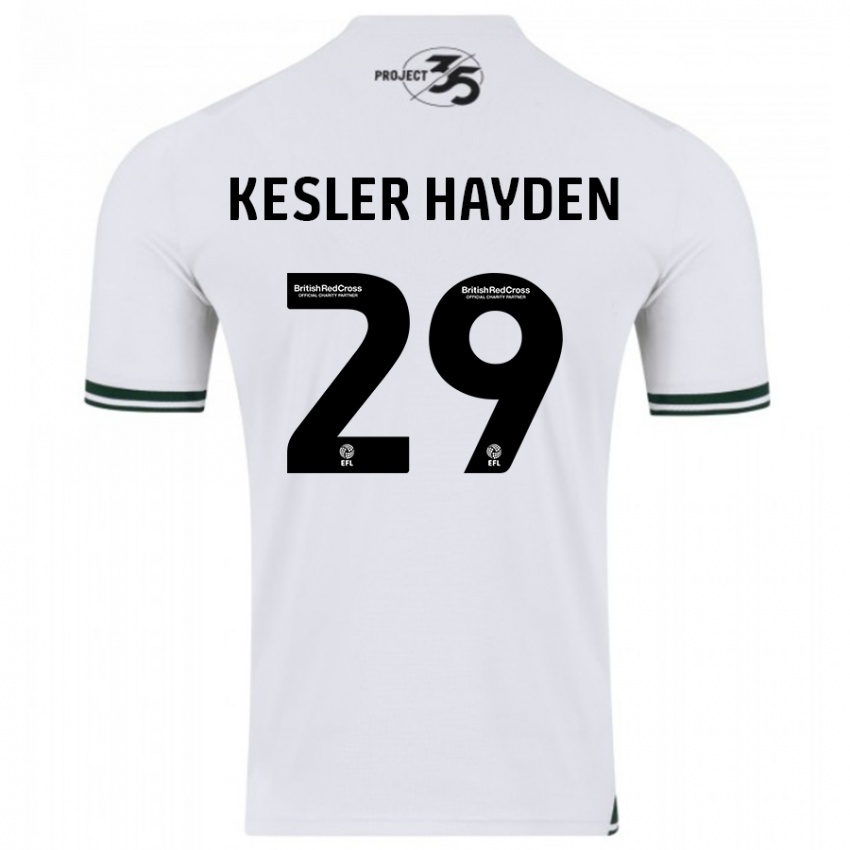 Herren Kaine Kesler-Hayden #29 Weiß Auswärtstrikot Trikot 2023/24 T-Shirt Belgien