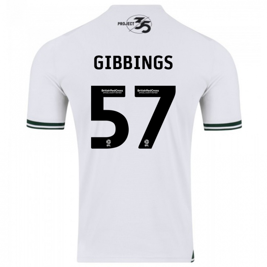Heren Cole Gibbings #57 Wit Uitshirt Uittenue 2023/24 T-Shirt België