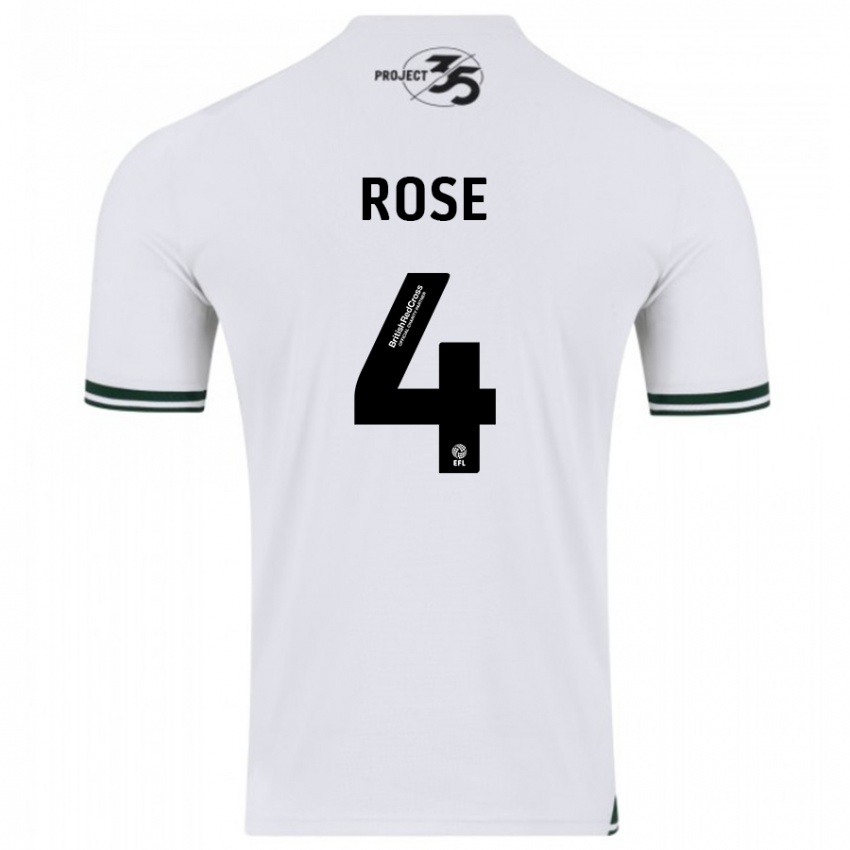 Herren Jemma Rose #4 Weiß Auswärtstrikot Trikot 2023/24 T-Shirt Belgien