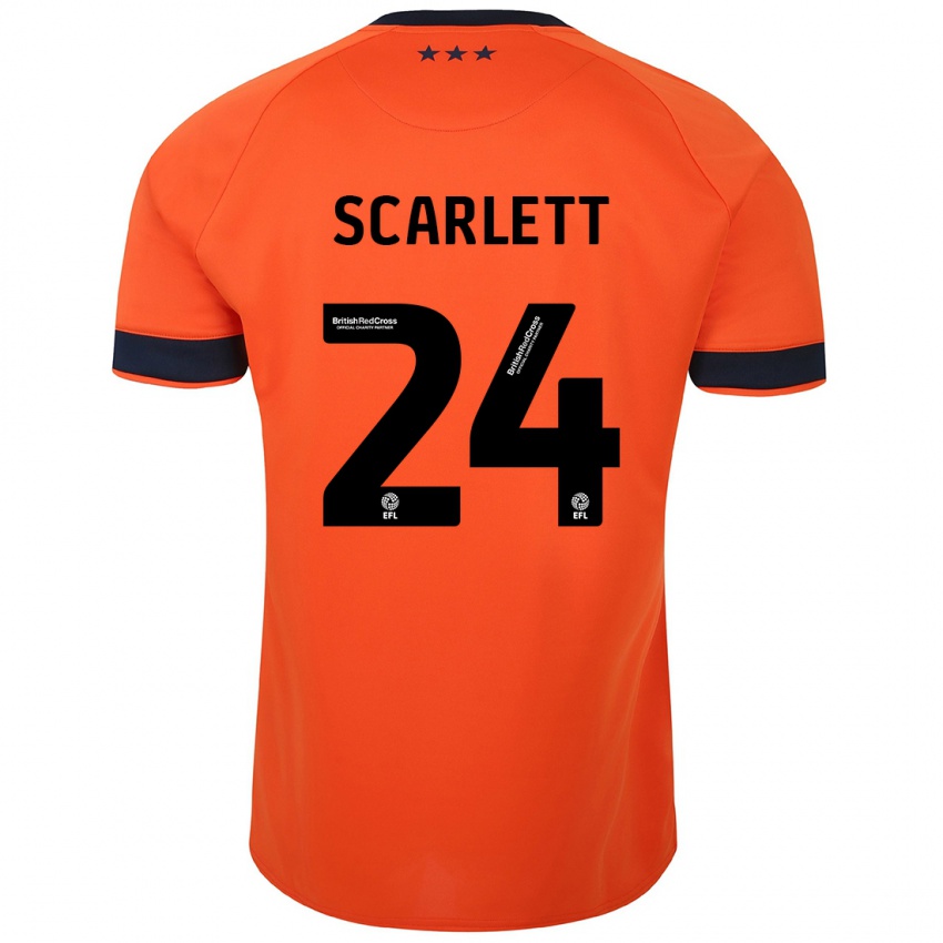 Heren Dane Scarlett #24 Oranje Uitshirt Uittenue 2023/24 T-Shirt België