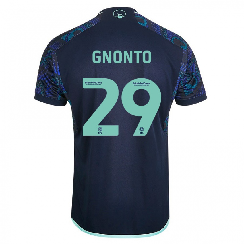 Heren Wilfried Gnonto #29 Blauw Uitshirt Uittenue 2023/24 T-Shirt België