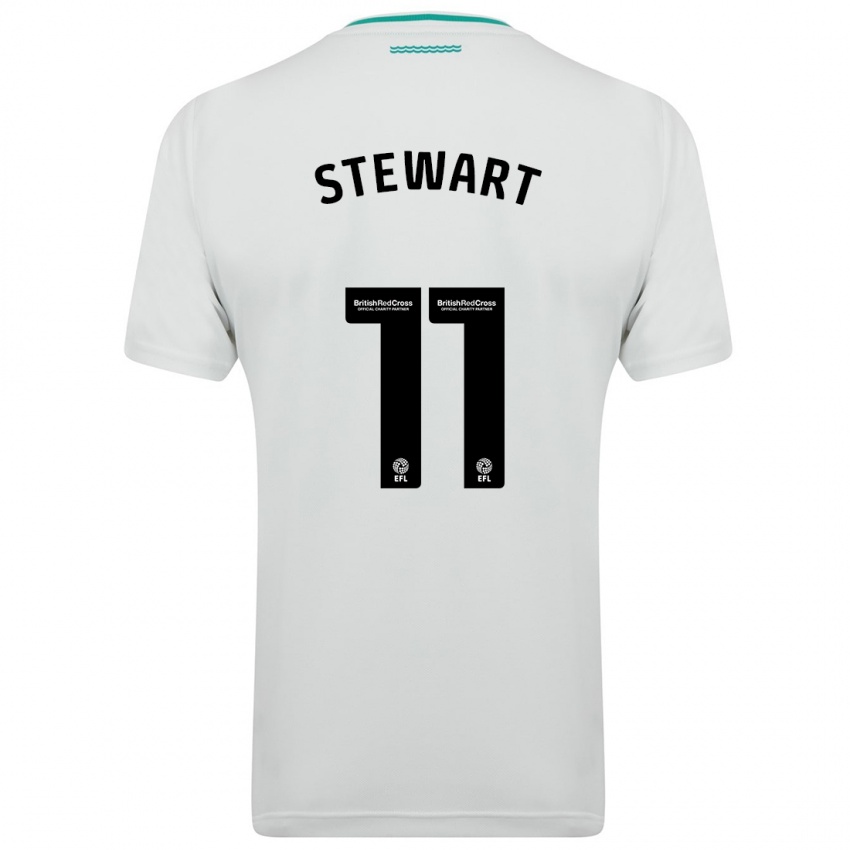 Heren Ross Stewart #11 Wit Uitshirt Uittenue 2023/24 T-Shirt België