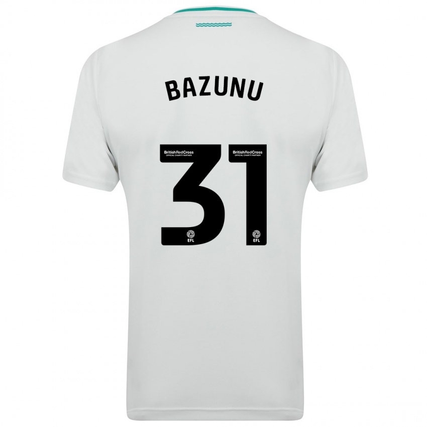 Homme Maillot Gavin Bazunu #31 Blanc Tenues Extérieur 2023/24 T-Shirt Belgique