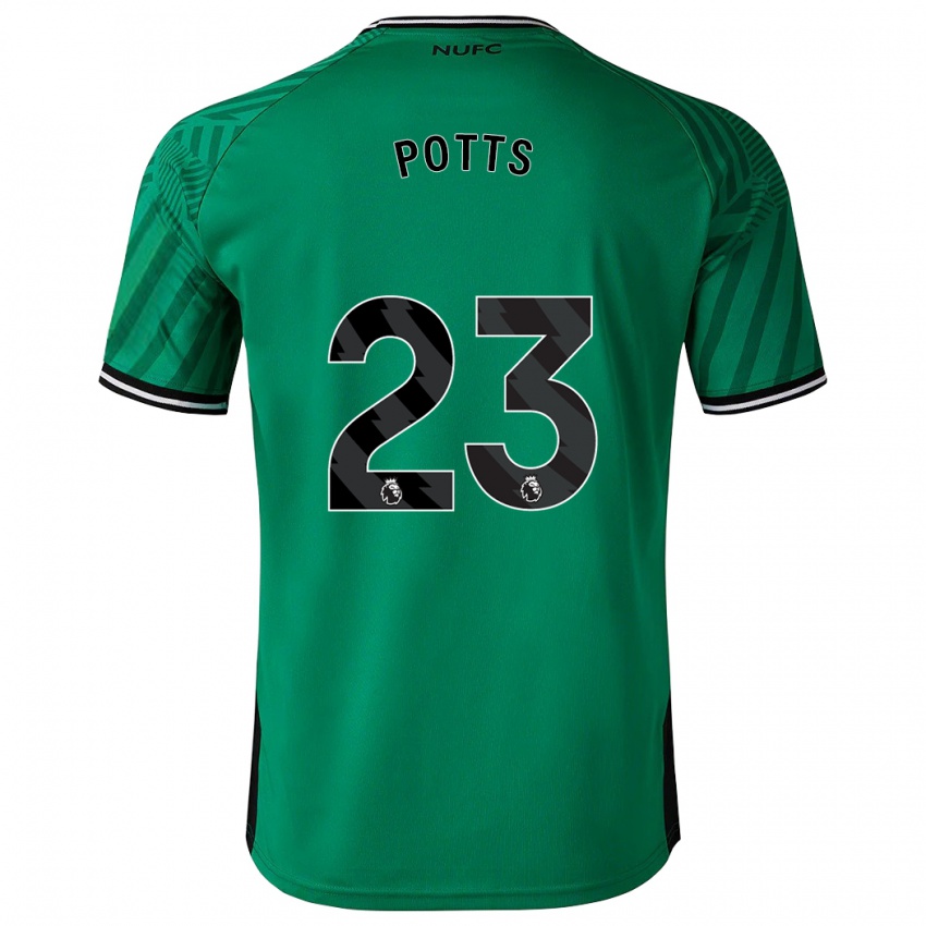 Herren Charlotte Potts #23 Grün Auswärtstrikot Trikot 2023/24 T-Shirt Belgien