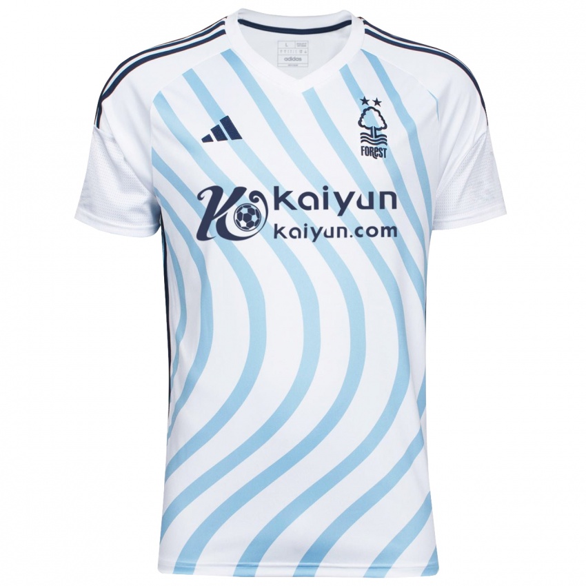 Herren Moussa Niakhaté #19 Weiß Blau Auswärtstrikot Trikot 2023/24 T-Shirt Belgien