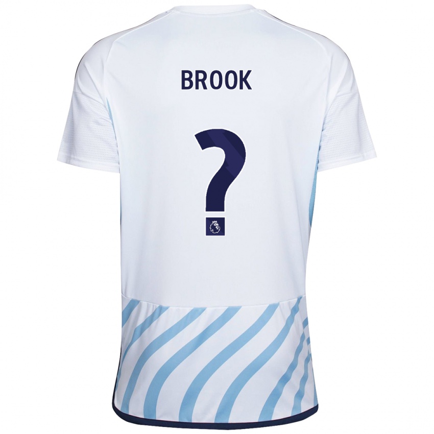 Homme Maillot Will Brook #0 Blanc Bleu Tenues Extérieur 2023/24 T-Shirt Belgique