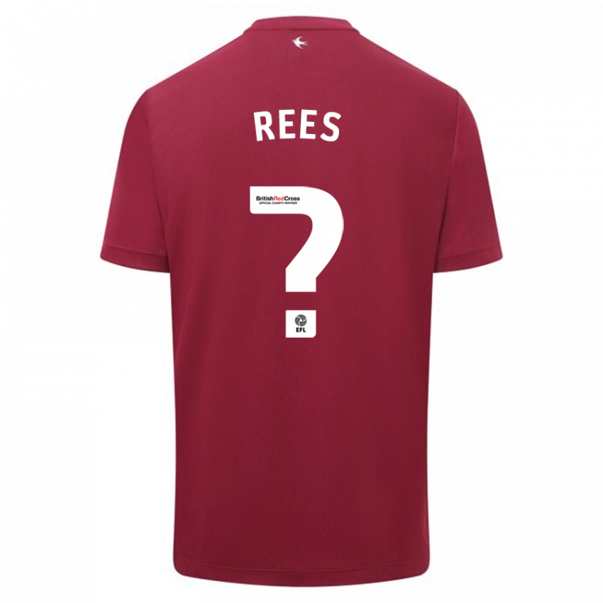 Herren Osian Rees #0 Rot Auswärtstrikot Trikot 2023/24 T-Shirt Belgien