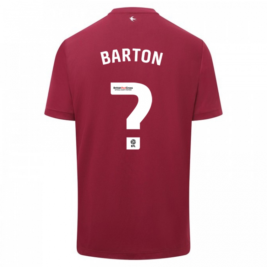 Herren Daniel Barton #0 Rot Auswärtstrikot Trikot 2023/24 T-Shirt Belgien