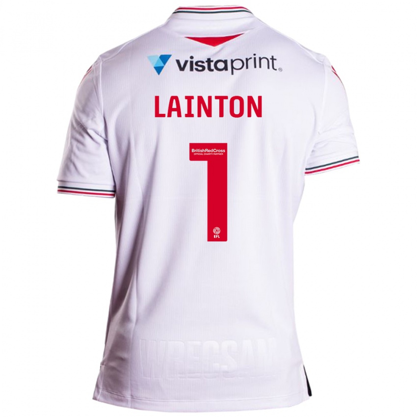 Heren Rob Lainton #1 Wit Uitshirt Uittenue 2023/24 T-Shirt België