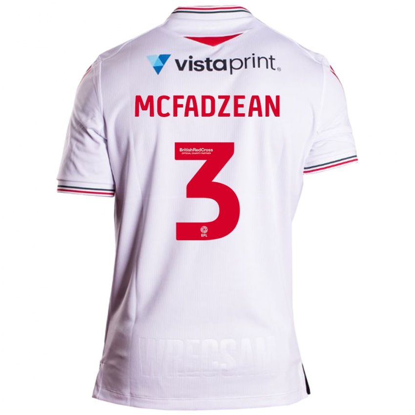 Heren Callum Mcfadzean #3 Wit Uitshirt Uittenue 2023/24 T-Shirt België